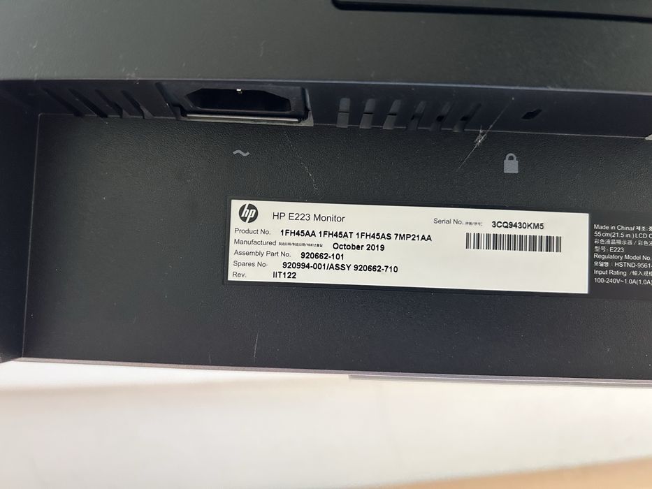 Monitor HP E223 – 21,5” Full HD