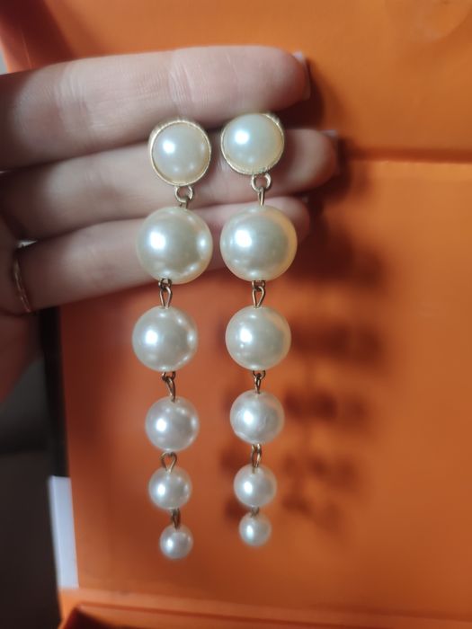 Сережки жемчуг бижутерия