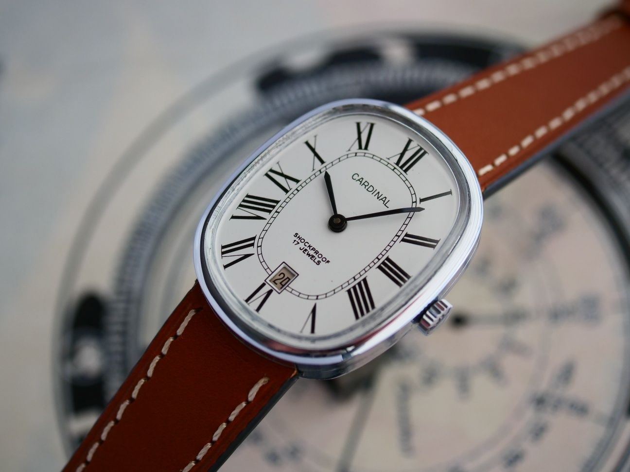 Cardinal stary zegarek mechaniczny vintage przepiekny cudo