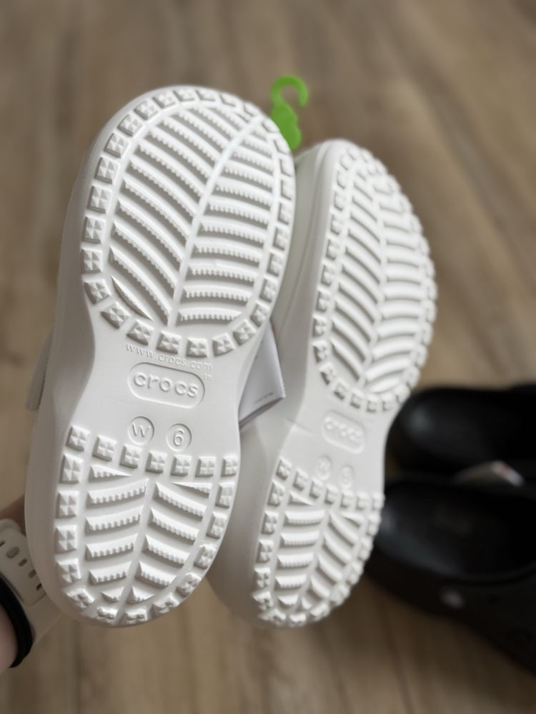 Crocs baya platform clog крокси на платформі 36 37 38 39 білі чорні