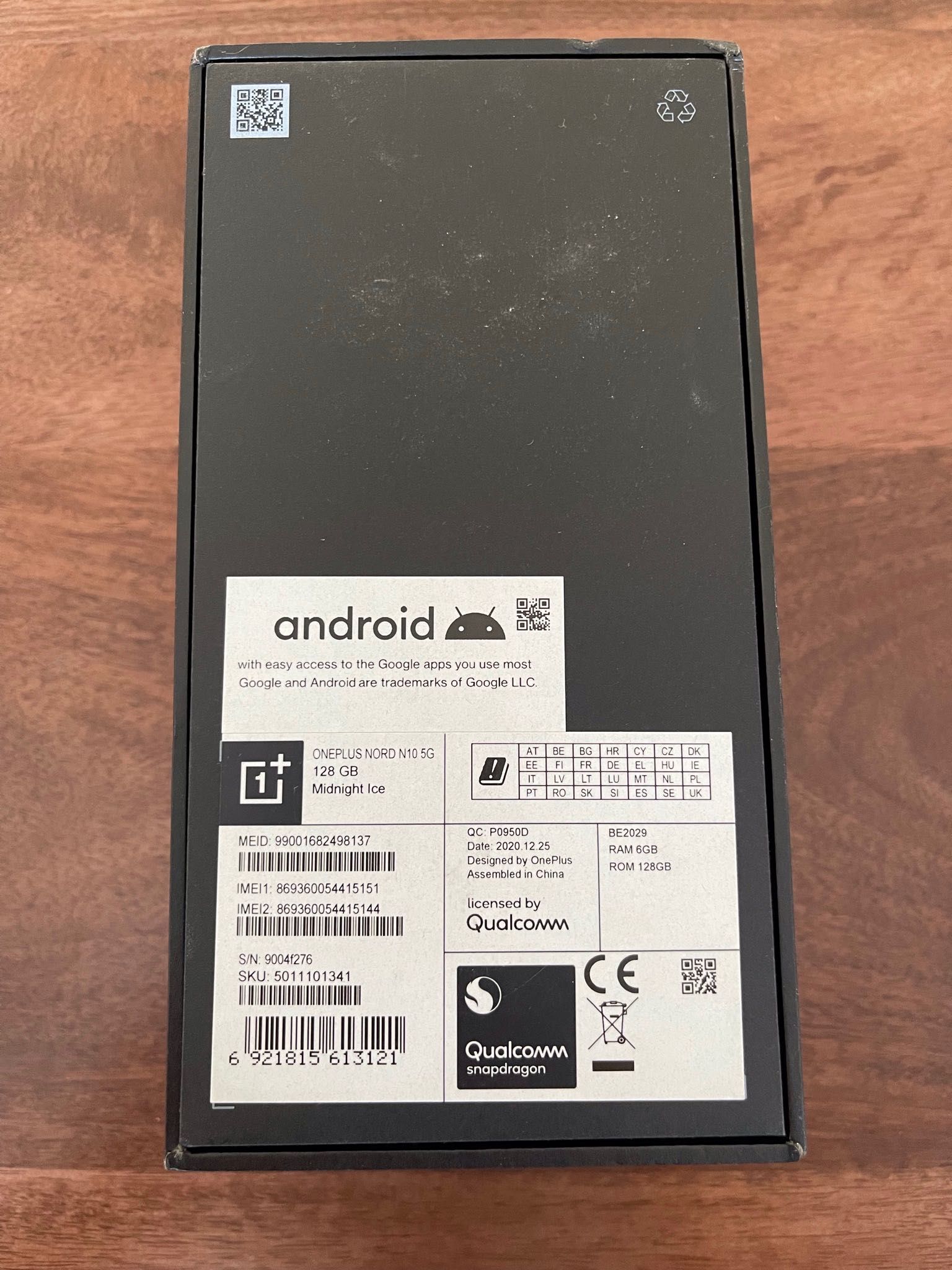 OnePlus Nord N10 5G 6/128GB Midnight Ice 90Hz