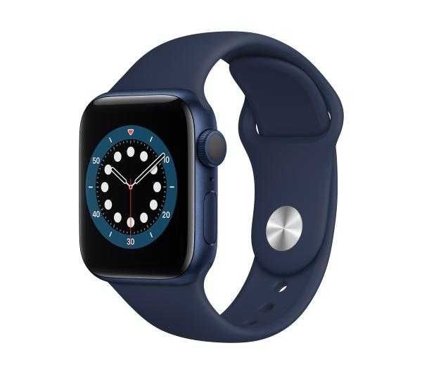 Apple Watch Series 6 GPS 44mm (niebieski - navy - sport) (SUPER STAN)