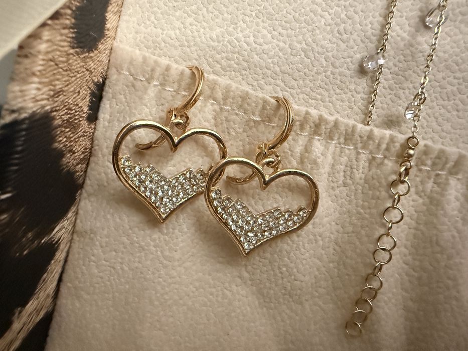 Kolczyki wiszące serduszka