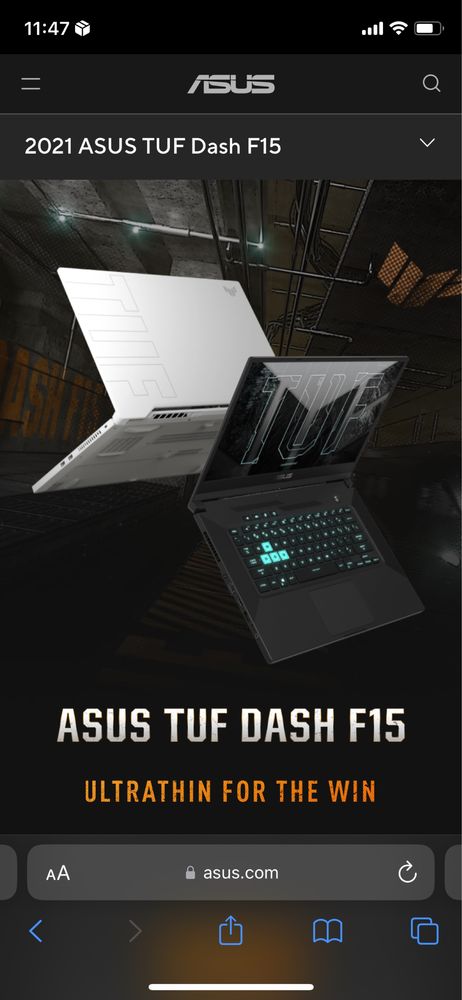 Asus tuf dash f15 gaming