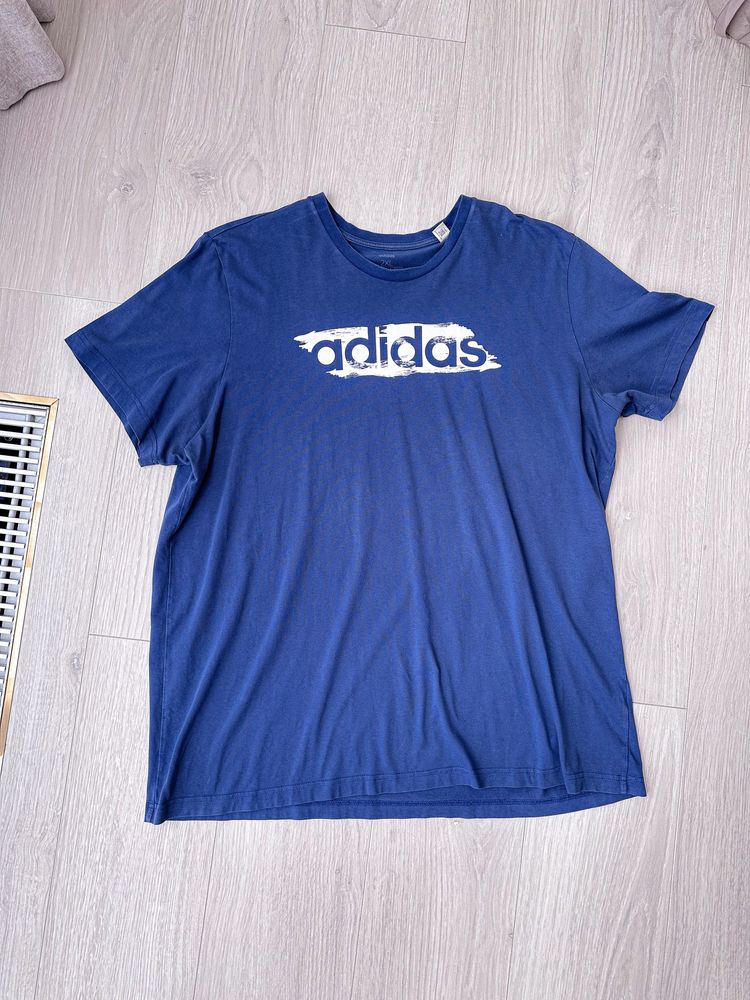 Koszulka Adidas niebieska granatowa 2xl xxl męska jak nowa