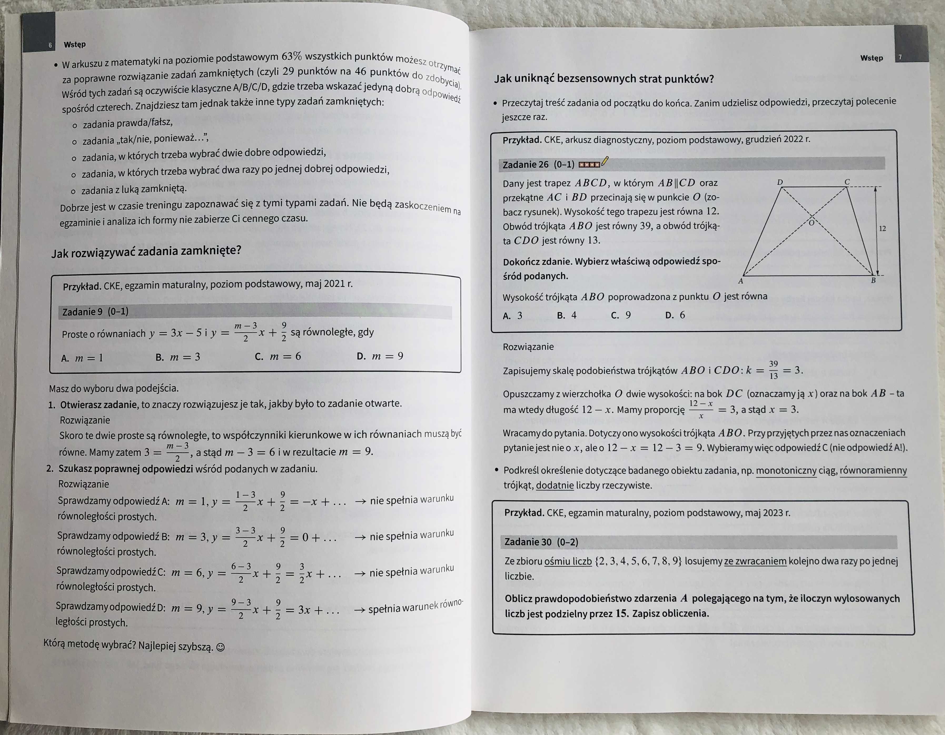 Arkusze maturalne Nowa teraz  matura. Matematyka poziom podst.2024