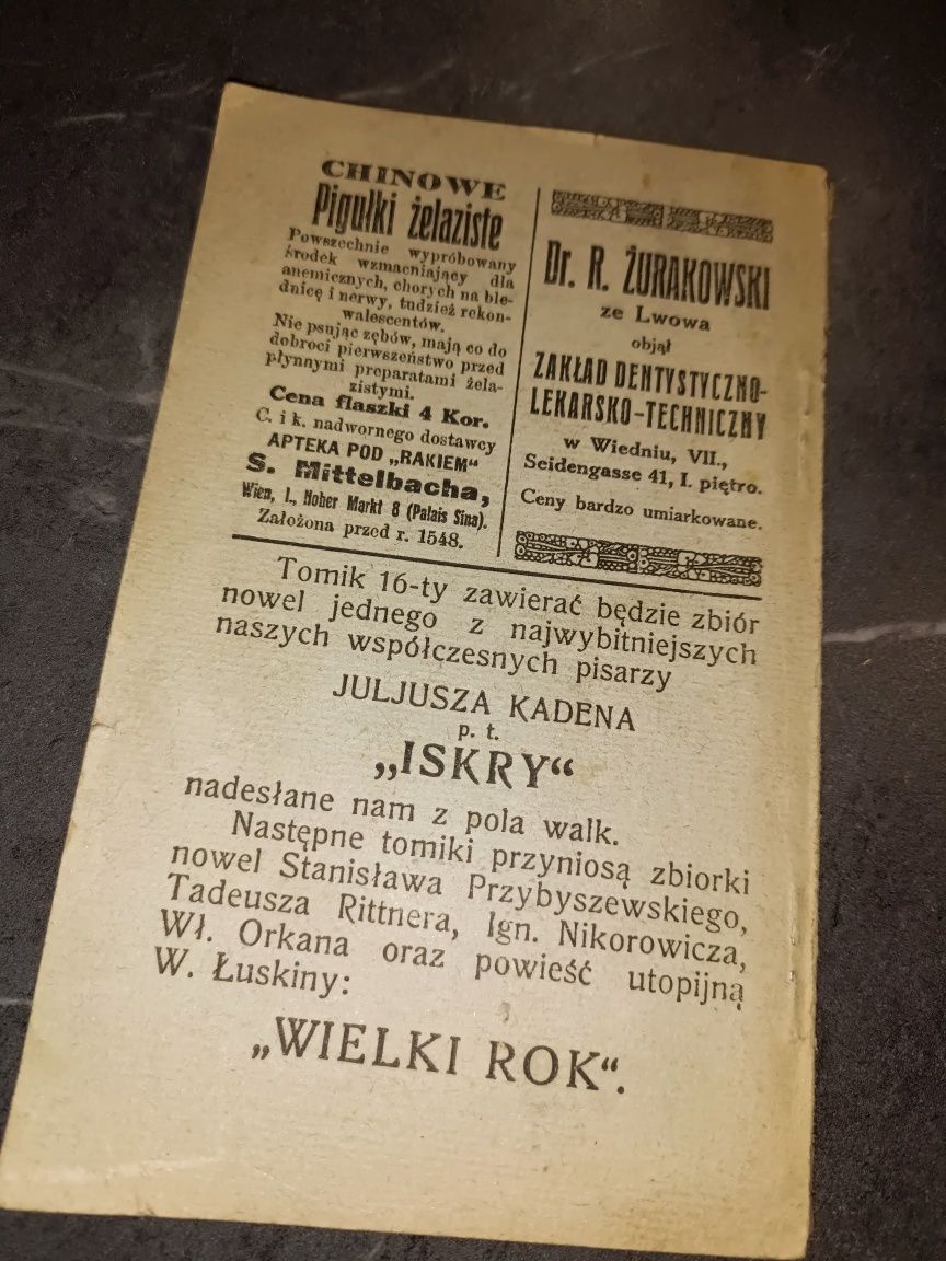 Stara ksiazka Stanisław Wyspiański Warszawianka Wiedeń 1915