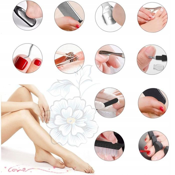 Zestaw przybornik do pedicure 26 elementów do stóp