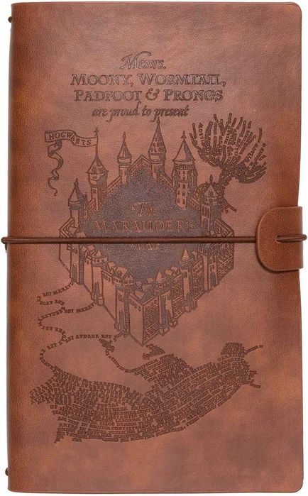 HARRY POTTER notes notatnik zeszyt podróżny skórzany do szkoły