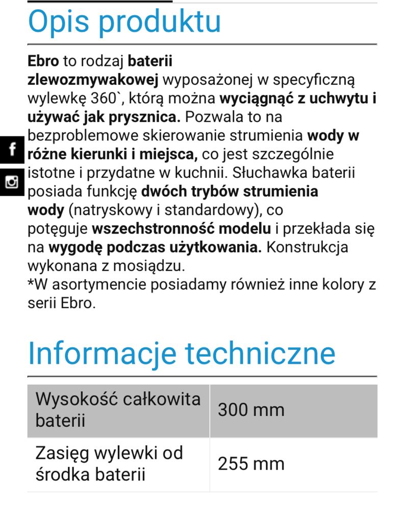 Bateria zlewozmywakowa