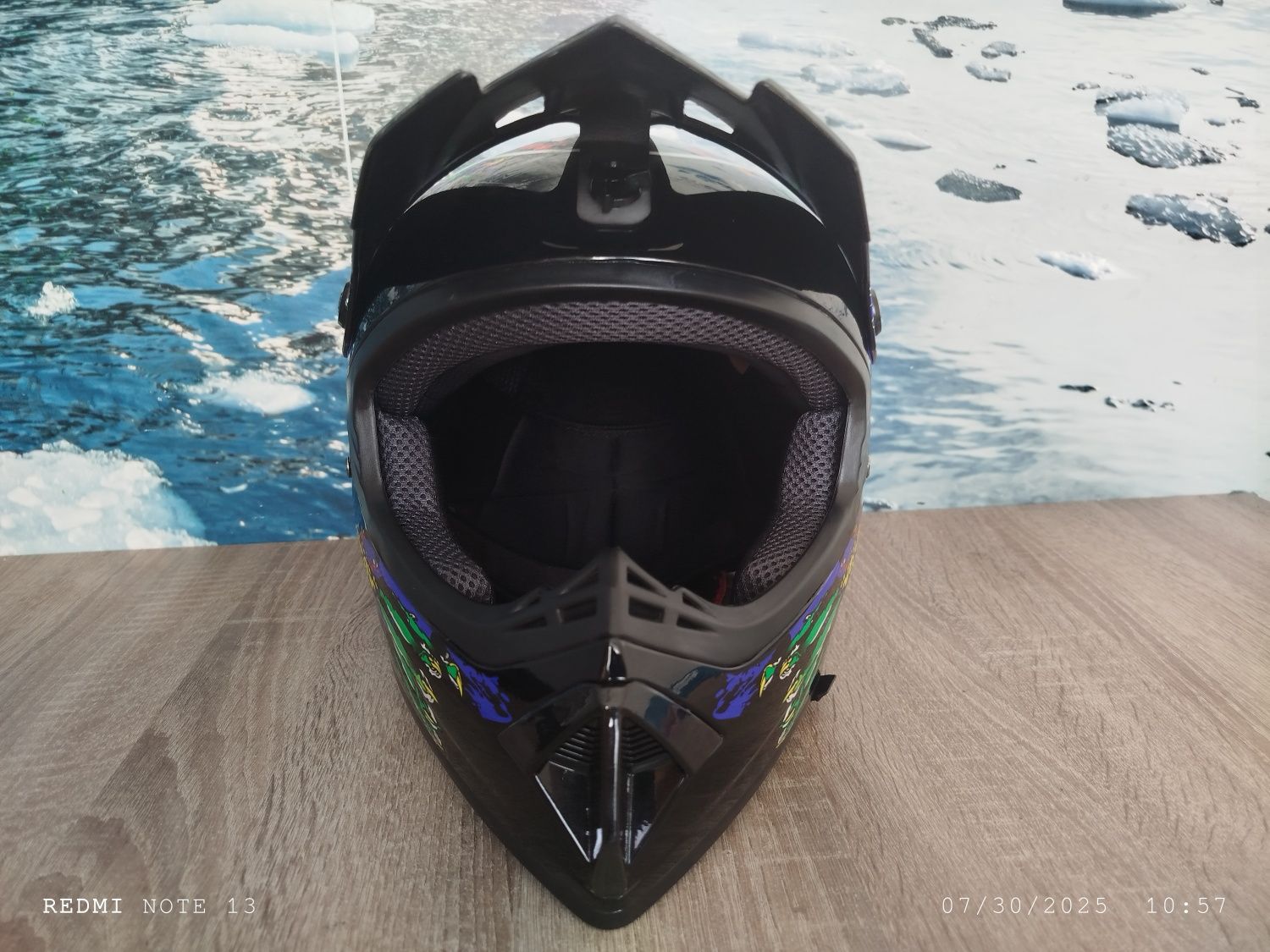 Kask crossowy + gogle