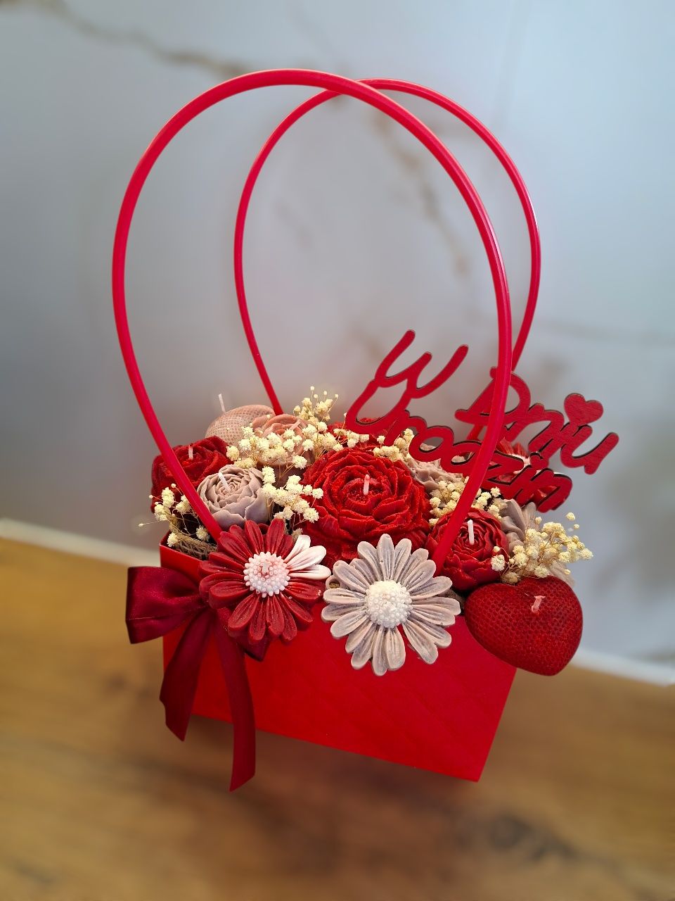 Flower box ze świec sojowych