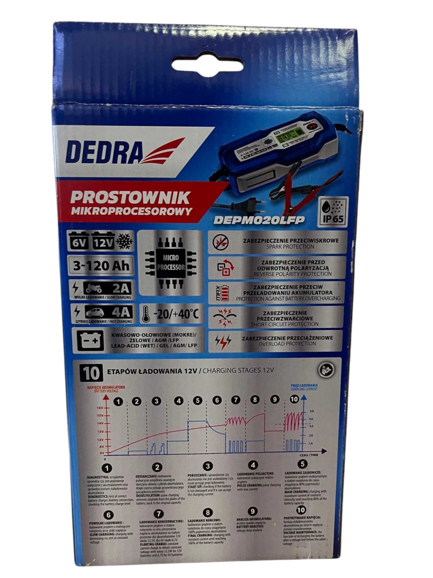 Prostownik mikroprocesorowy DEDRA DEPM020LFP