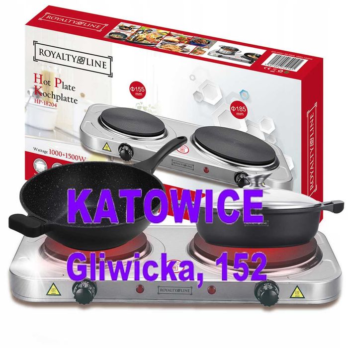 Kuchenka elektryczna dwupalnikowa płyta na prąd przenośna 2500W