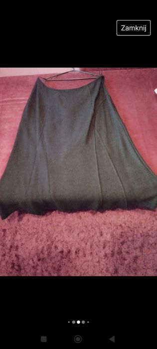 Spódnica czarna długa na podszewce