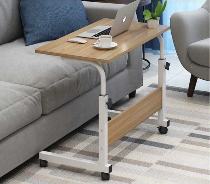 Мобільний стіл 80×40см для ноутбука ДСП дуб Сонома