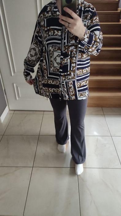 Luźna szeroka koszula tunika 46