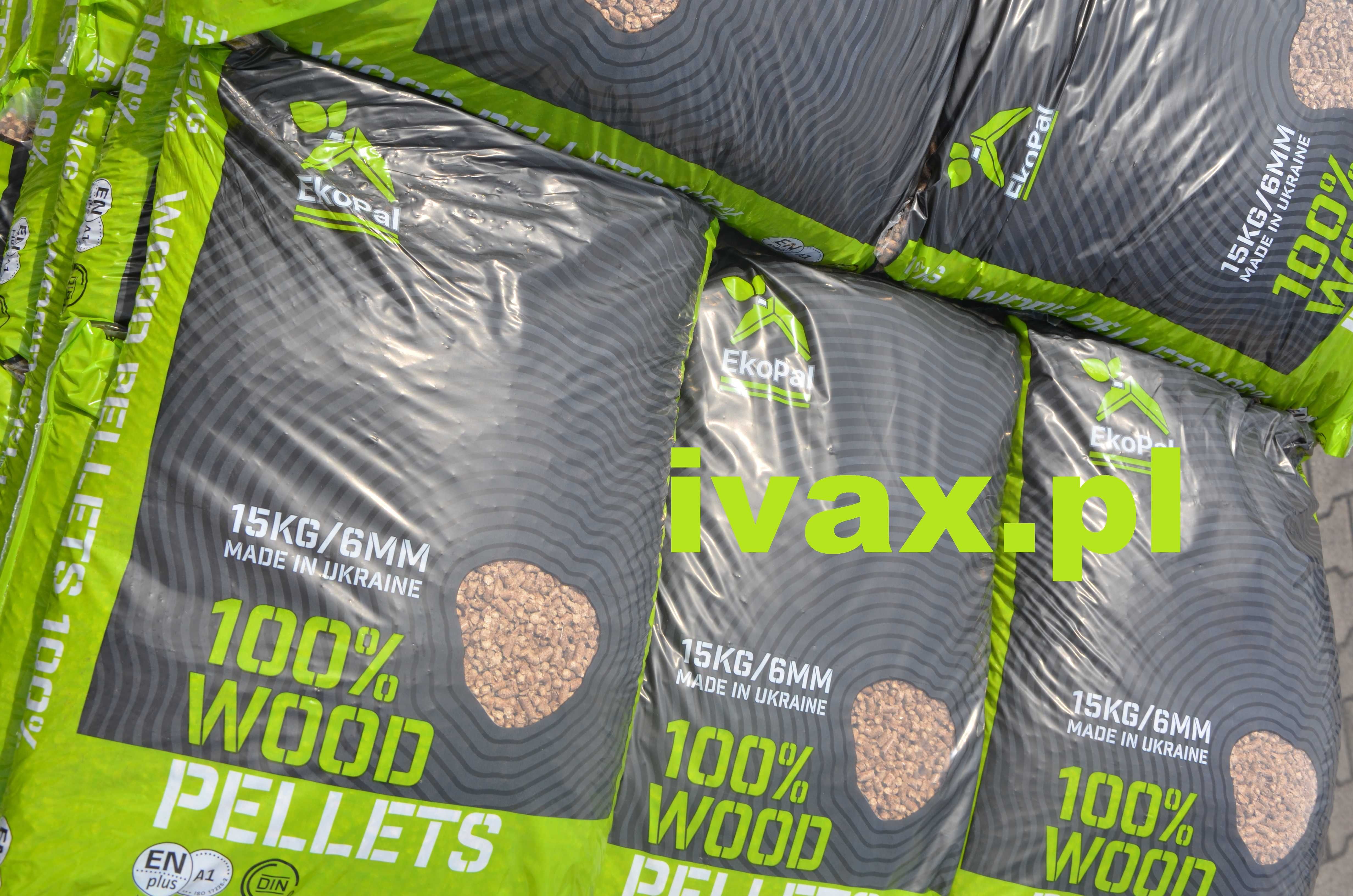 Pelet 100% Wood Pellets certyfikat EN+ A1 DIN+ Ekopal