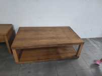 Mesa de centro em madeira de carvalho maciça