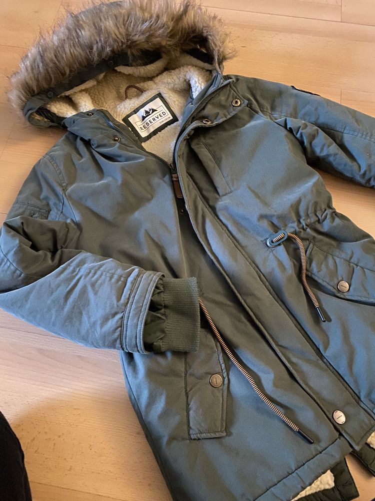 Kurtka parka zimowa chlopieca 146
