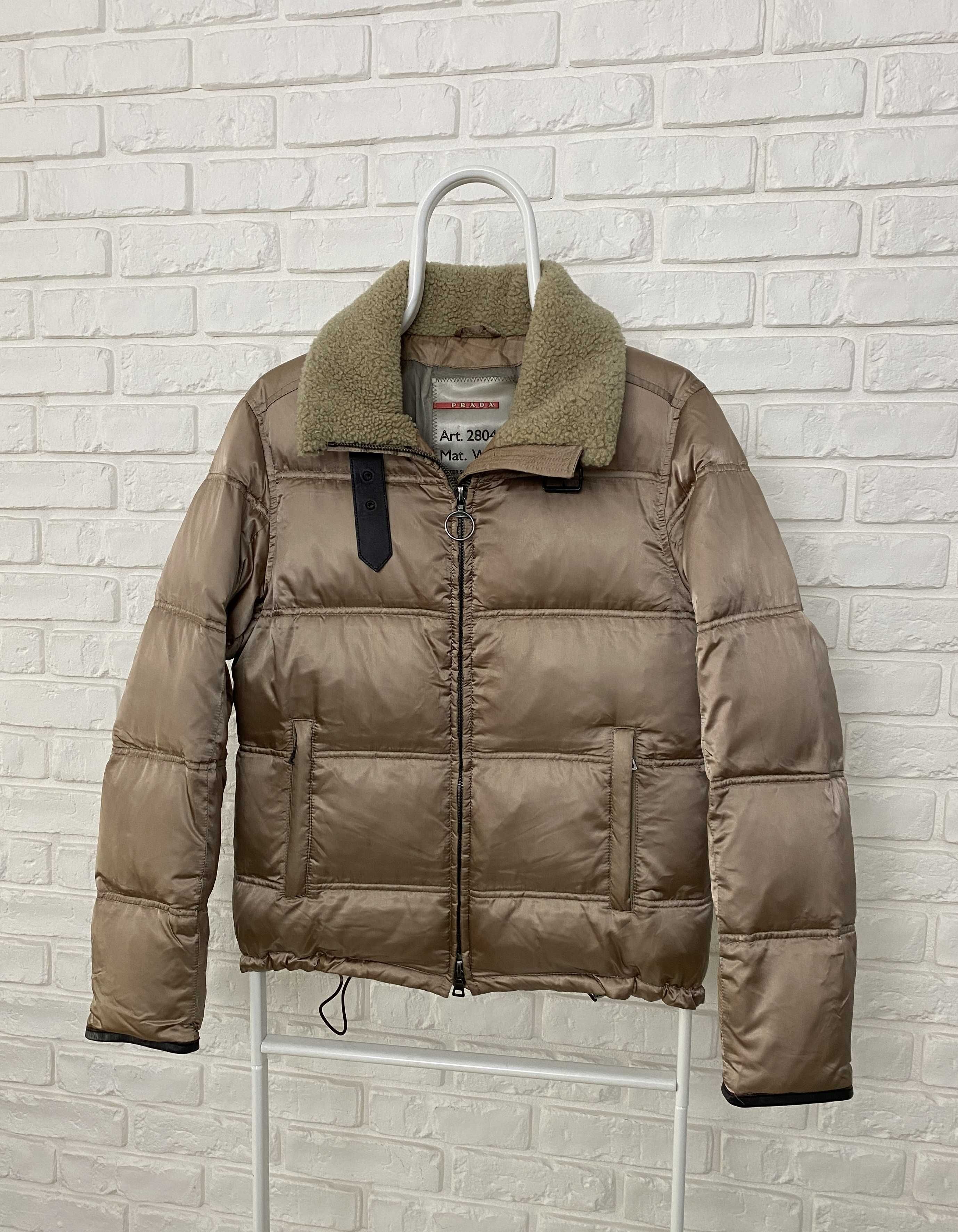 Kurtka Puchowa Damska Prada Down Jacket Puffer Rose-Gold Rozmiar 40