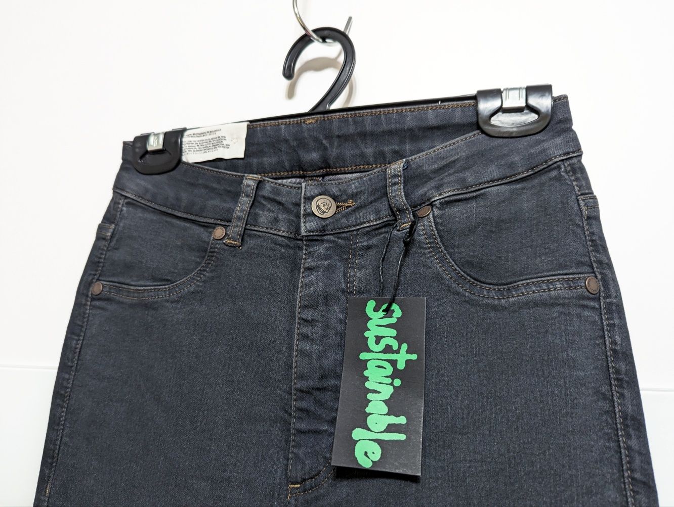 Antracytowe jeansy Cheap Monday High Spray Horror, rozmiar 28/29
