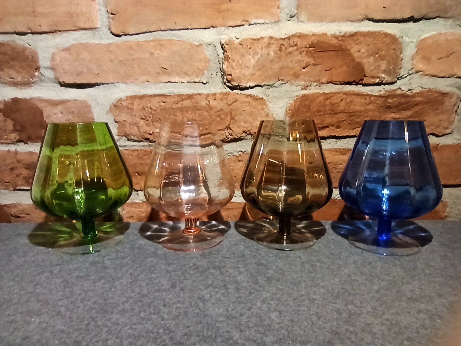 Kolorowe Puchary, Kielichy, Szkło Ozdobne V - 850 ml