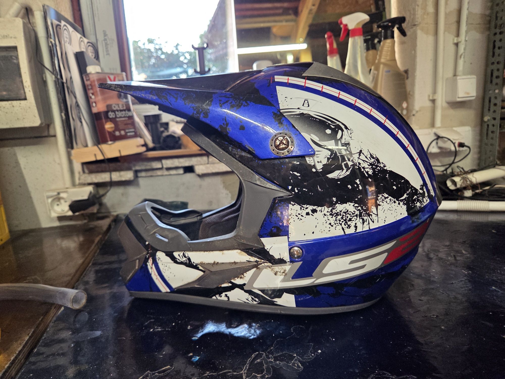 Kask LS2 MX433 QUAKE Rozmiar S enduro gogle SCOTT