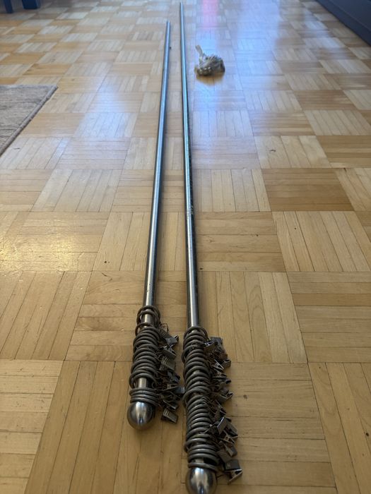 Karnisz z zabkami i wspornikami 240 i 190