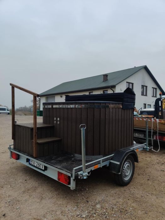 Balia mobilna kwadratowa, jacuzzi, hydromasaż, NOWA, gotowy biznes