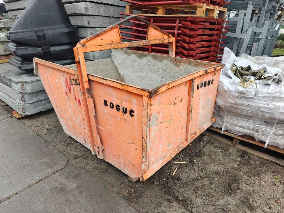Pojemnik na gruz 1,2m3 kontener beton dźwig wynajem mulda