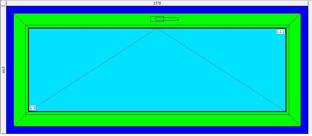 Okno uchylne 157x66,5  (160x70)