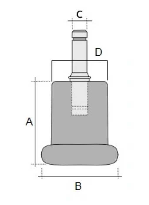 Stopki SP60 do foteli obrotowych KRZESŁA biurowego Nóżki Nogi FOTELA
