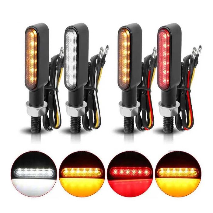 Conjunto de Piscas Dinâmicos LED com Luz de Presença - 6 LEDs