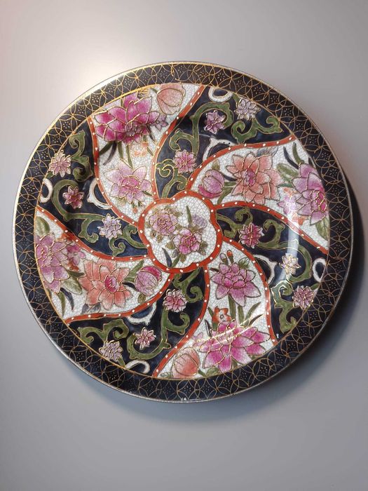 Prato vintage japonês Satsuma – 27 cm