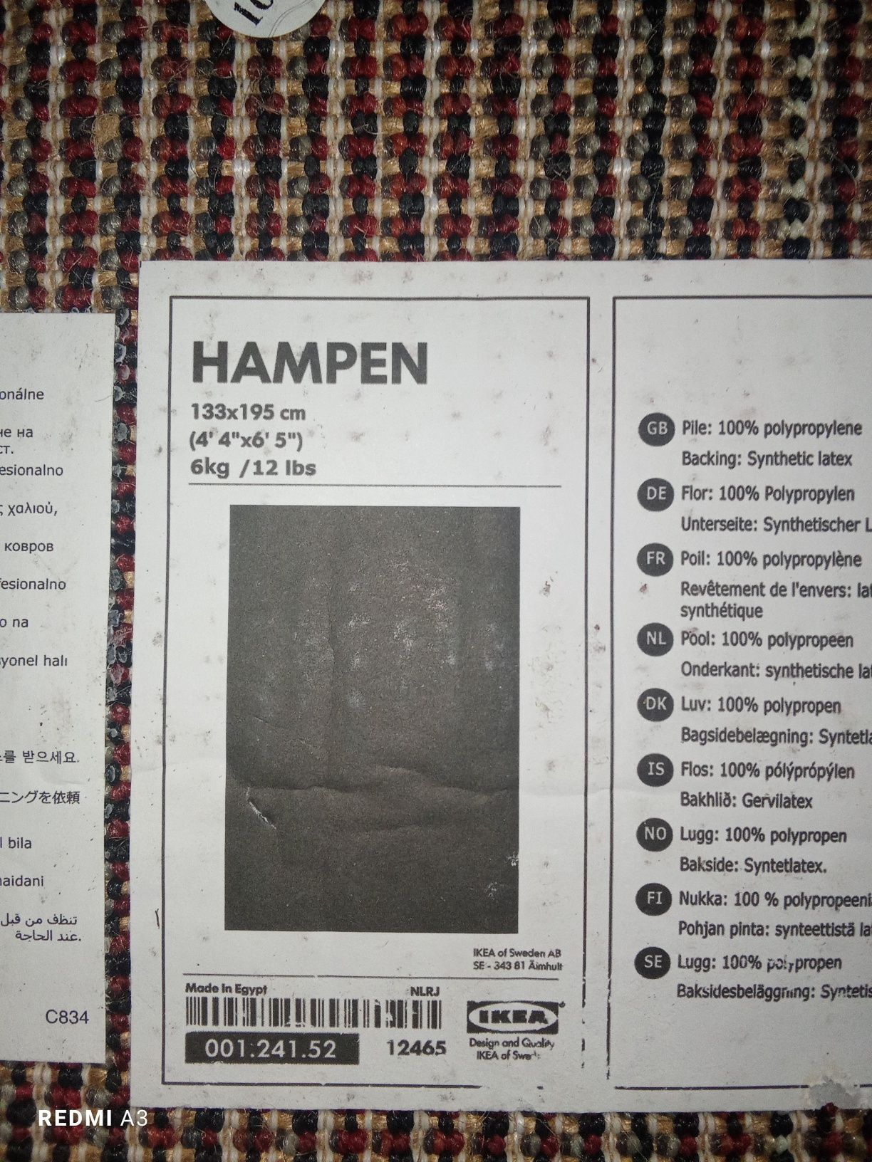 Tapete em excelente estado