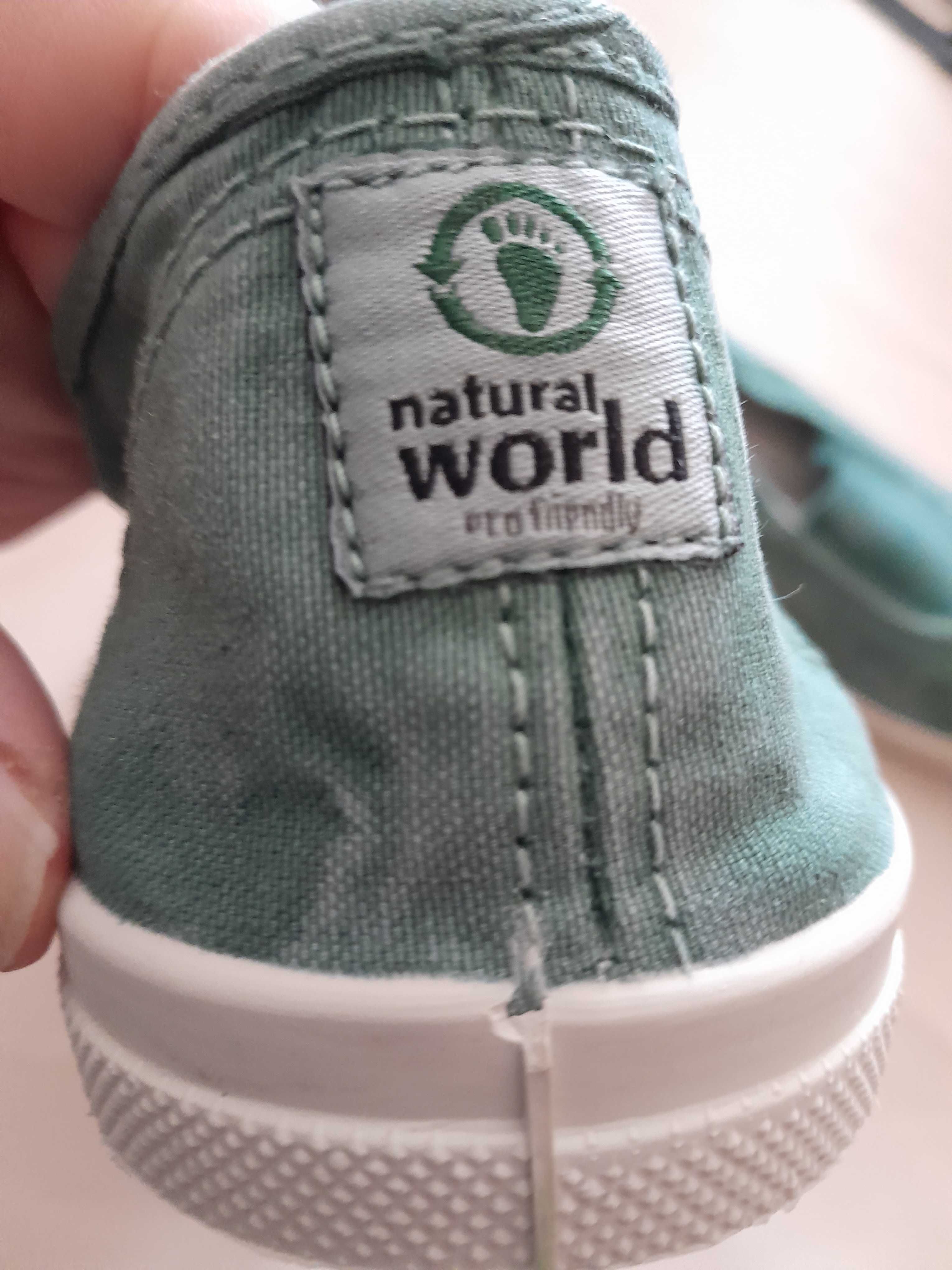 Trampki zielone Natural World 38 Nowe