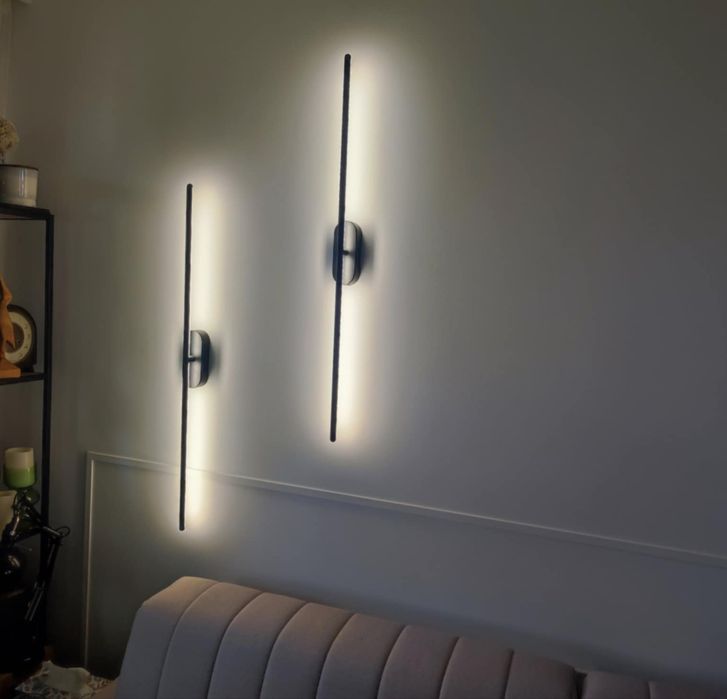 Kinkiet liniowy 2 sztuki Bagette 80 czarny 13W led 4000K nowoczesny el