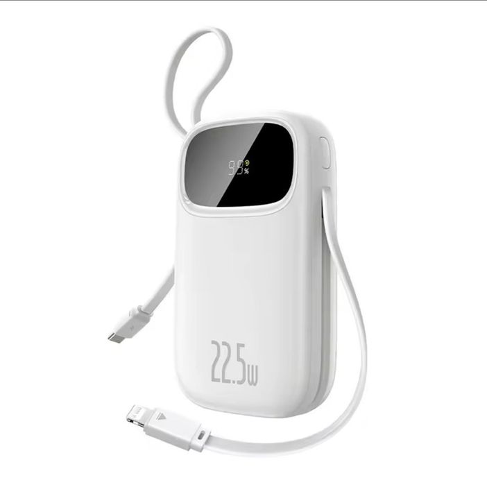 Power Bank Baseus 20000mAh,швидка зарядка 22,5W,колір білий та чорний
