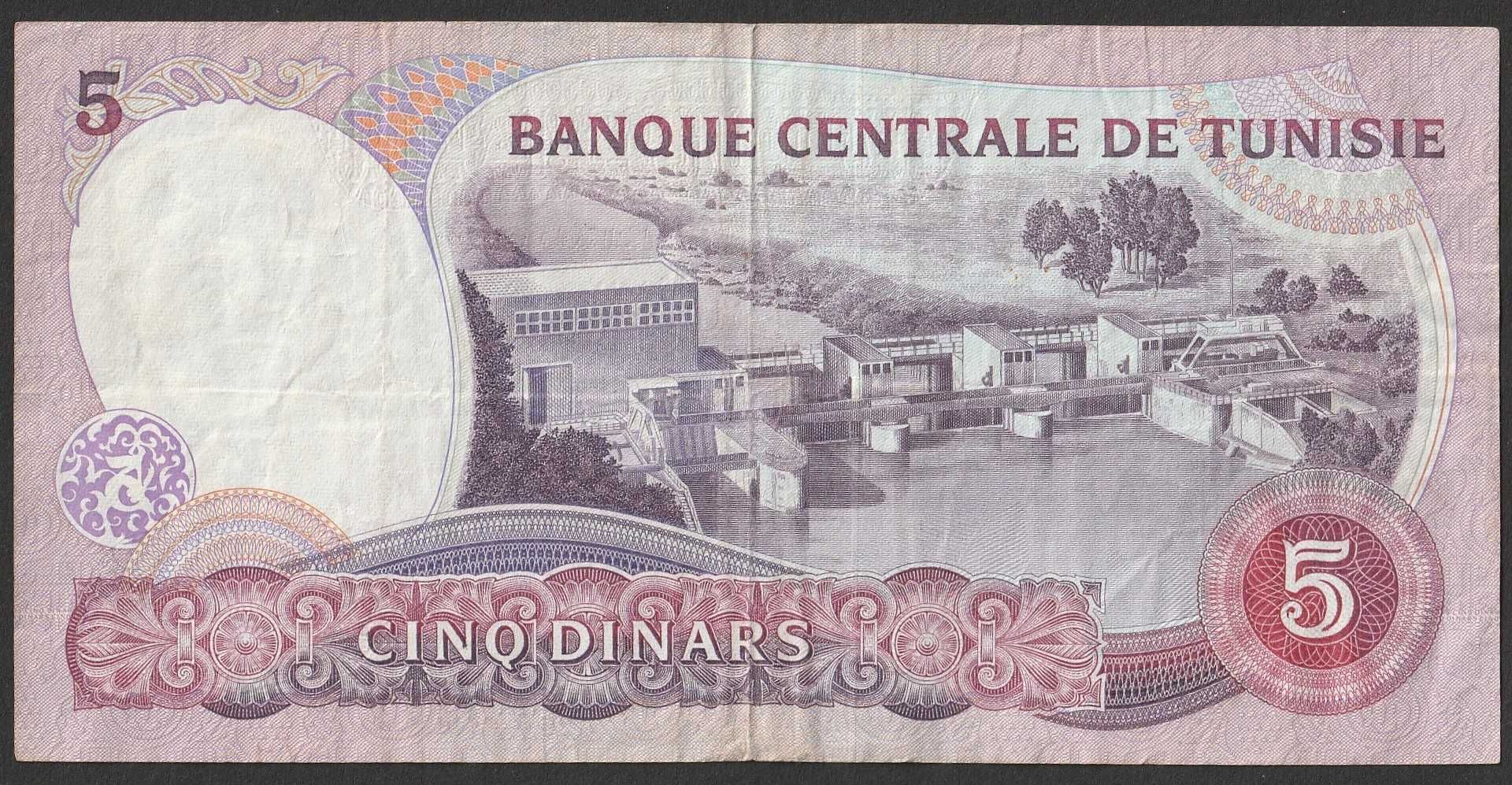Tunezja 5 dinarów 1983 - Burgiba - C/26