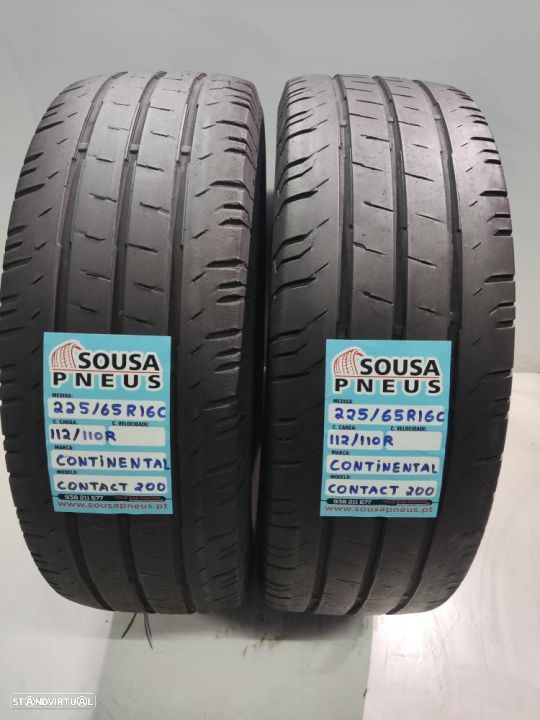 2 pneus semi novos 225-65r16c continental - oferta dos portes