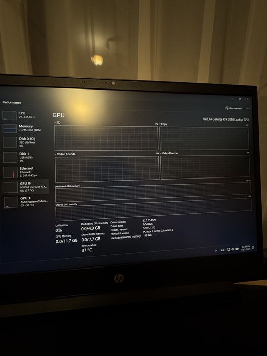 HP Pavilion Gaming 15 Ryzen 7/RTX 3050/144HZ
