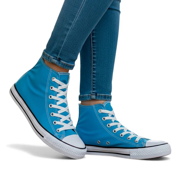 Trampki damskie buty sportowe niebieskie wysokie 6092 rozm. 41