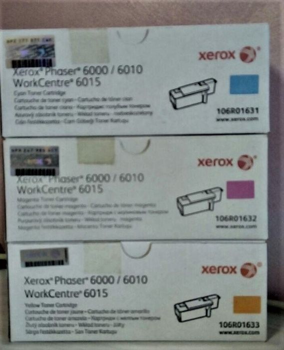 Картриджі XEROX PH6000/6010/ WC6015 (комплект 3 кольори) -б/у