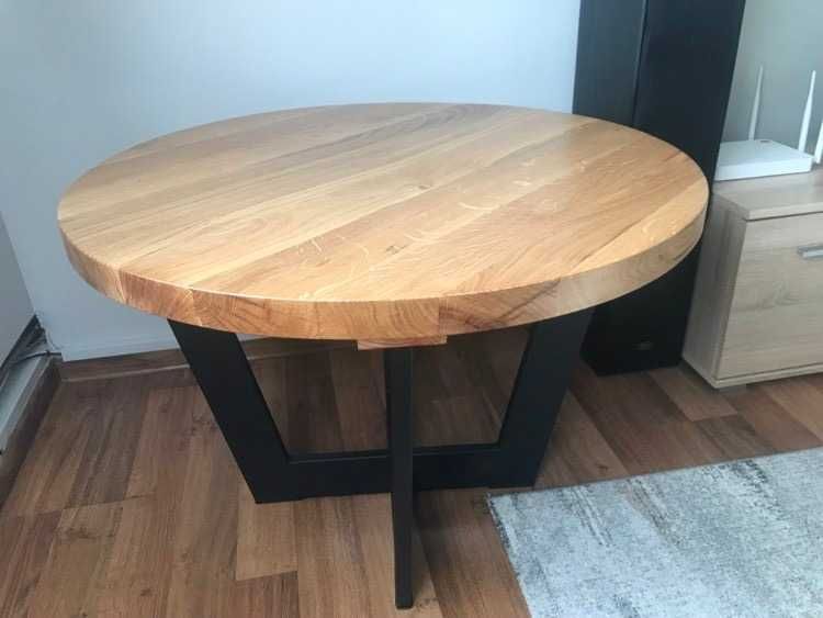 Stolik kawowy dębowy loft 81 cm.