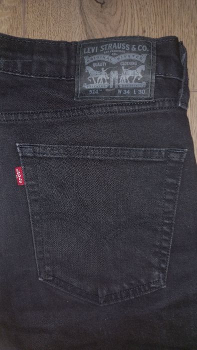 джинси левайс(514) чёрные (W34 L30)