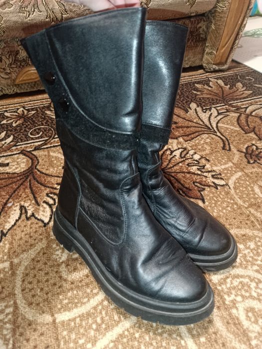 Шкіряні сапоги 38 р