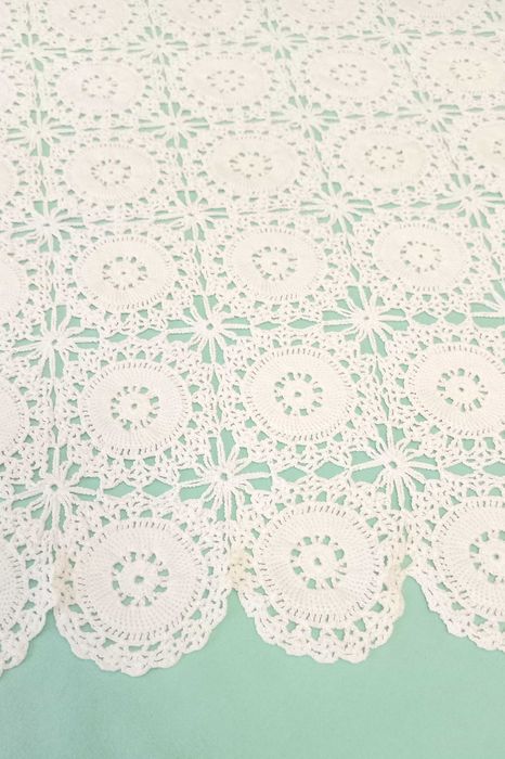 скатерть хлопок крючком в технике кроше