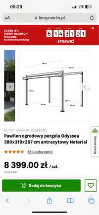 Pawilon ogrodowy Naterial 3.80x2.80 Altanka