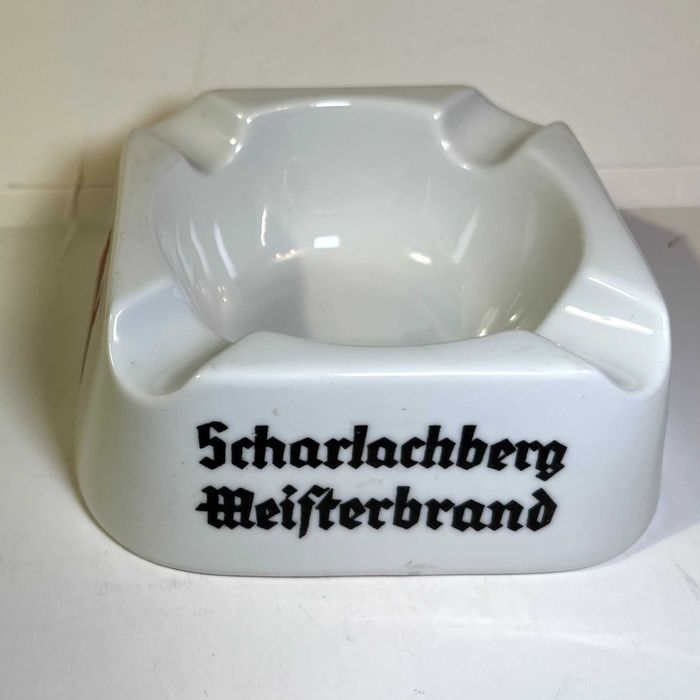 Stara reklamowa popielniczka Weinbrennerei Scharlachberg Meisterbrand